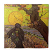 De Sower door Vincent van Gogh Tegeltje (Voorkant)