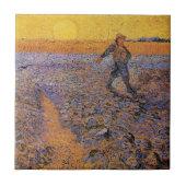 De Sower door Vincent van Gogh Tegeltje (Voorkant)