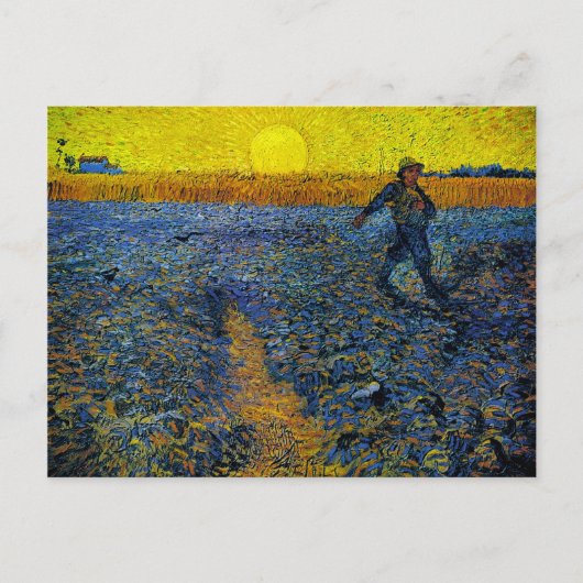 De Sower (F422) Van Gogh Fine Art Briefkaart (Voorkant)
