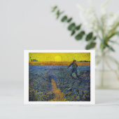 De Sower (F422) Van Gogh Fine Art Briefkaart (Staand voorkant)
