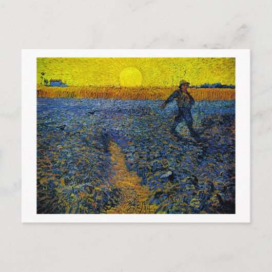 De Sower (F422) Van Gogh Fine Art Briefkaart (Voorkant)