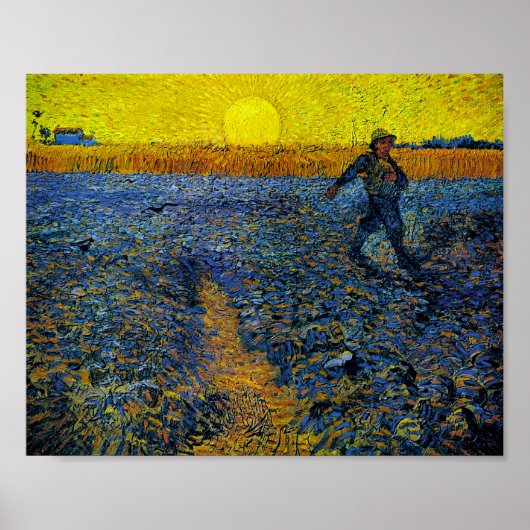 De Sower (F422) Van Gogh Fine Art Poster (Voorkant)
