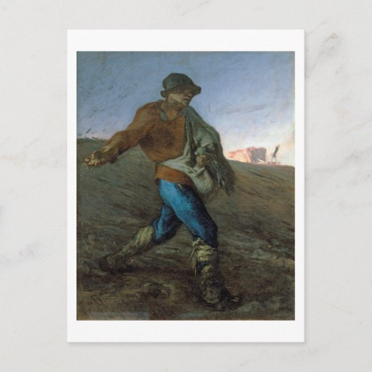 De Sower, Jean-Francois Millet Briefkaart (Voorkant)