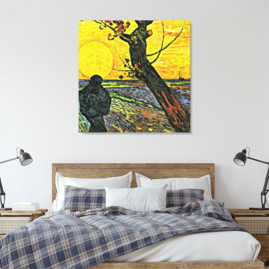 De Sower, mooi kunstschilderij van Vincent van Gog Canvas Afdruk (Insitu (Slaapkamer))