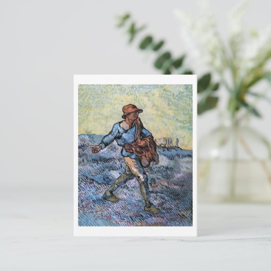 De Sower (na Millet), Van Gogh Fine Art Briefkaart (Staand voorkant)