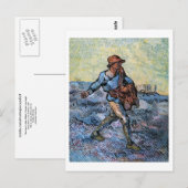 De Sower (na Millet), Van Gogh Fine Art Briefkaart (Voorkant / Achterkant)