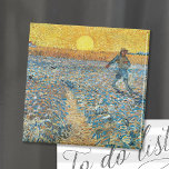 De Sower | Vincent Van Gogh Briefkaart Magnet<br><div class="desc">The Sower (1888) door de Nederlandse postpressionist Vincent Van Gogh. Het originele kunstwerk is een olie op canvas. De landschapscène shows een boer in een abstract veld met de felgele zon op de achtergrond. Gebruik de ontwerphulpmiddelen om douanetekst toe te voegen of het afbeelding te personaliseren.</div>