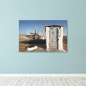 De Soyuz-raket kort na aankomst Canvas Afdruk (Insitu (Houten vloer))