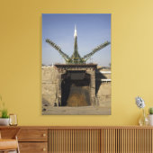 De Soyuz-raket wordt in positie 3 geplaatst Canvas Afdruk (Insitu (Woonkamer))