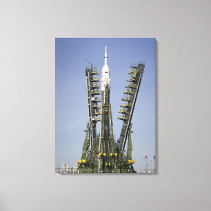 De Soyuz-raket wordt in positie 4 geplaatst Canvas Afdruk