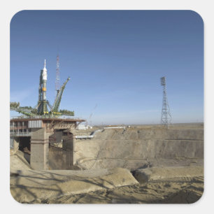 De Soyuz-raket wordt in positie 5 Vierkante Sticker