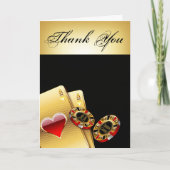 De Spaander van het casino dankt u VRAAGT ME om Bedankkaart (Voorkant)