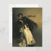 De Spaanse danseres, studie voor El Jaleo, 1882 Briefkaart (Voorkant / Achterkant)