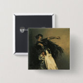 De Spaanse danseres, studie voor El Jaleo, 1882 Vierkante Button 5,1 Cm (Voorkant /achterkant)