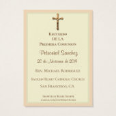 De Spaanse Eerste Heilige Communie Religieus katho Visitekaartje (Achterkant)