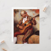 De Spaanse gitarist (door Pierre-August Renoir) Kaart (Voorkant / Achterkant in situ)