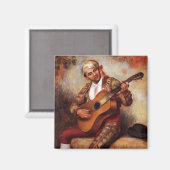De Spaanse gitarist (door Pierre-August Renoir) Magneet (Voorkant / Achterkant)