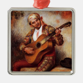 De Spaanse Gitarist (door Pierre-August Renoir) Metalen Ornament