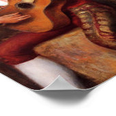 De Spaanse gitarist (door Pierre-August Renoir) Poster (Hoek)