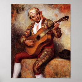 De Spaanse gitarist (door Pierre-August Renoir) Poster