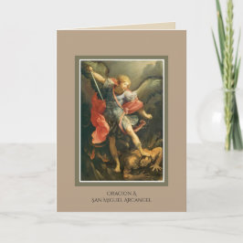 De Spaanse heilige Michaël, het Aartsengel Gebed Kaart