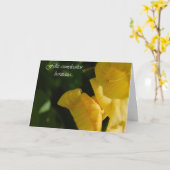 De Spaanse Kaart van de Verjaardag voor Zuster (Gele Bloem)