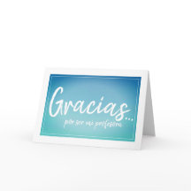 De Spaanse leraar dankt u kaardt