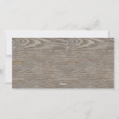 De Spaanse Rustieke Houten Beige Foto Navidad van Feestdagenkaart (Achterkant)