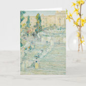 De Spaanse Trappen, Rome | Childe Hassam Kaart (Gele Bloem)
