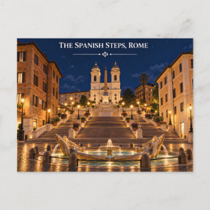 De Spaanse Trappen Rome Italië Ansichtkaart Briefkaart