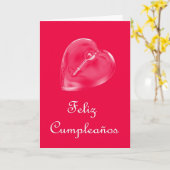 De Spaanse Verjaardag van Cumpleaños van Feliz met Kaart (Gele Bloem)