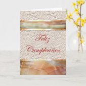 De Spaanse Verjaardag van Cumpleaños van Feliz met Kaart (Gele Bloem)