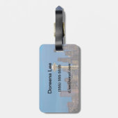 De Space Needle en het centrum van Seattle Bagagelabel (Achterkant verticaal)