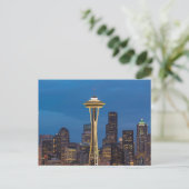 De Space Needle en het centrum van Seattle Briefkaart (Staand voorkant)