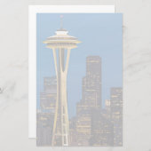 De Space Needle en het centrum van Seattle Briefpapier (Voorkant / Achterkant)