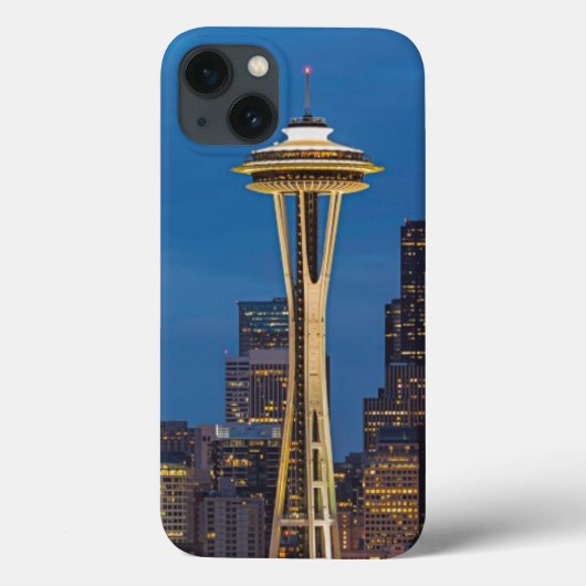 De Space Needle en het centrum van Seattle Case-Mate iPhone Case (Achterkant)