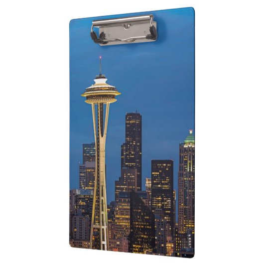 De Space Needle en het centrum van Seattle Klembord (Links)