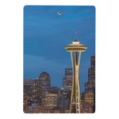 De Space Needle en het centrum van Seattle Mini Klembord (Achterkant)