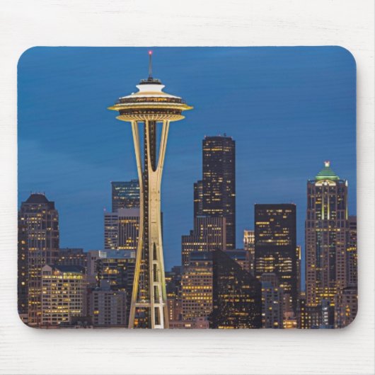 De Space Needle en het centrum van Seattle Muismat (Voorkant)