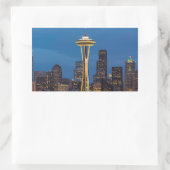 De Space Needle en het centrum van Seattle Rechthoekige Sticker (Tas)