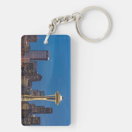 De Space Needle en het centrum van Seattle Sleutelhanger (achterkant)