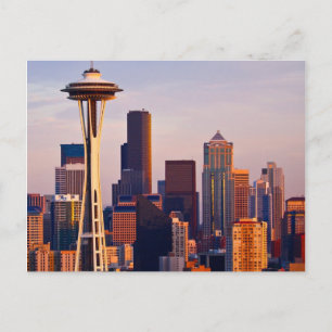 De Space Needle is een toren in Seattle Briefkaart