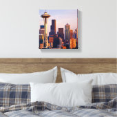 De Space Needle is een toren in Seattle Canvas Afdruk (Insitu (Slaapkamer))