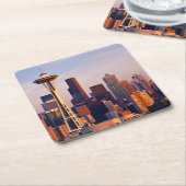 De Space Needle is een toren in Seattle Kartonnen Onderzetters (Schuin)