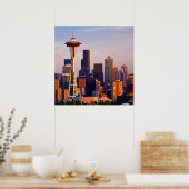 De Space Needle is een toren in Seattle Poster (Keuken)