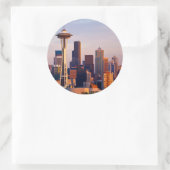 De Space Needle is een toren in Seattle Ronde Sticker (Tas)