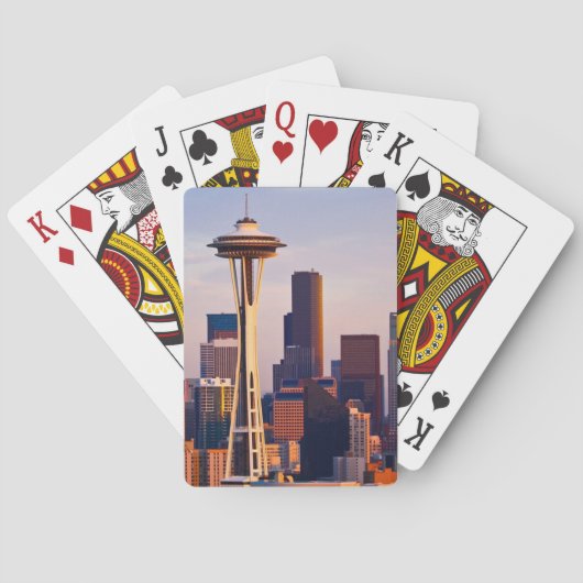 De Space Needle is een toren in Seattle Speelkaarten (Achterkant)