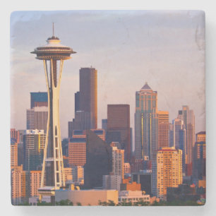 De Space Needle is een toren in Seattle Stenen Onderzetter