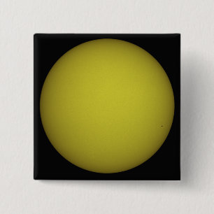 De Space Shuttle Atlantis is te zien in silhouette Vierkante Button 5,1 Cm