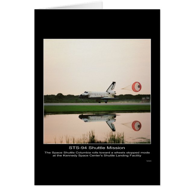 De Space Shuttle Columbia landt bij Kennedy Sp (Voorkant)